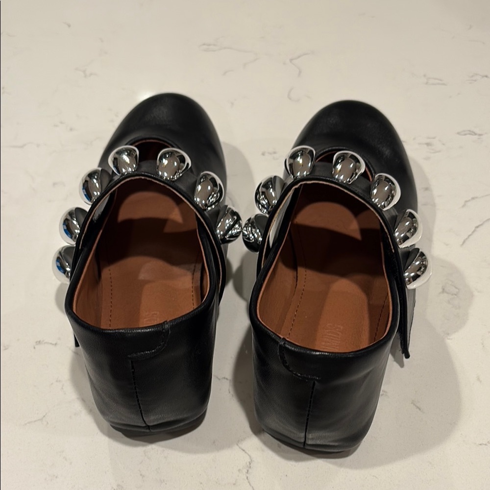 Raboesy black ballet flats with silver embellishments - never worn size 39 - Picture 3 of 6